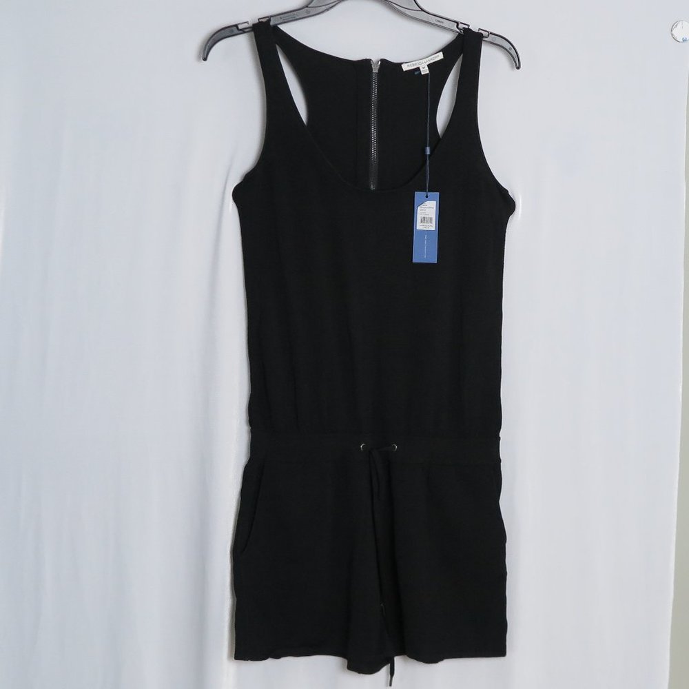 NWT Rebecca Minkoff Black One Piece Tie-Waist Ava Romper Size M MSRP $188
